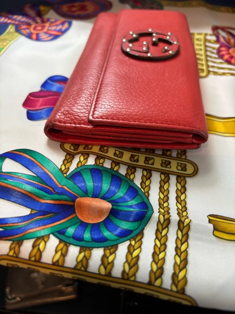 Stunning Gucci Studded Soho Continental Wallet – Red Leather - Picture 4 of 13